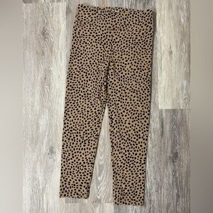 𝅺j. Crew Factory leopard/animal print khaki and black leggings, size XS.